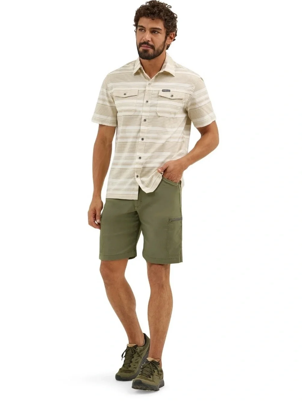 Wrangler® Men's and Big Men's Outdoor Performance Zip Cargo Short with UPF 50+